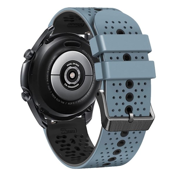 22 mm universal urrem med to farver - Havspray Blå / Sort Blue
