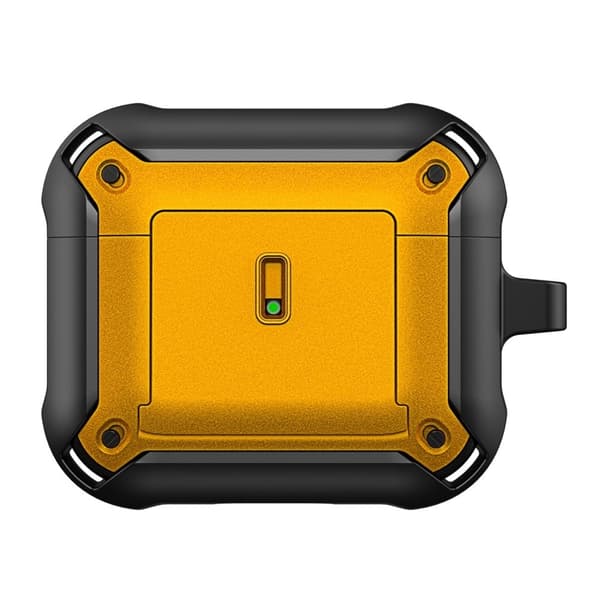 AirPods 3 tofarget deksel - Svart / Gul Yellow