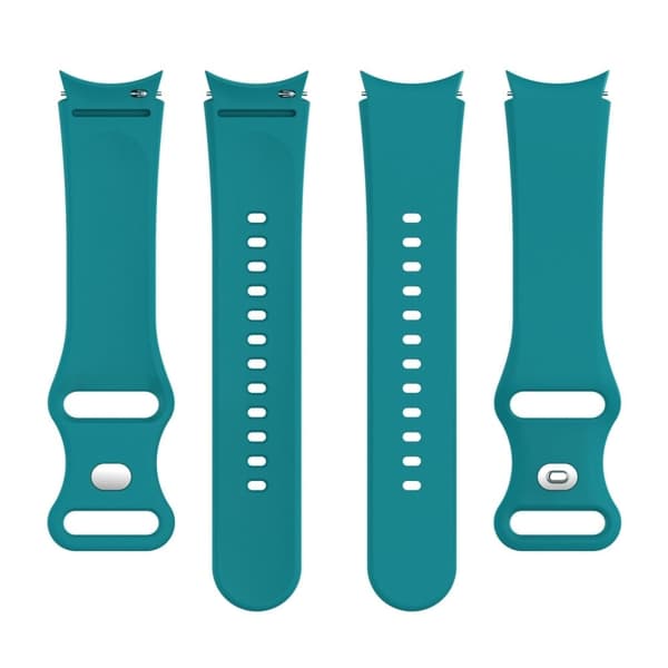 20 mm enkel silikoneurrem til Samsung Galaxy Watch 4 - Cyan Green