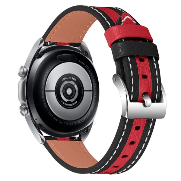 Garmin Vivoactive 3 / 3 Music farve splejsning koskind læder urrem - Sort / Rød Red