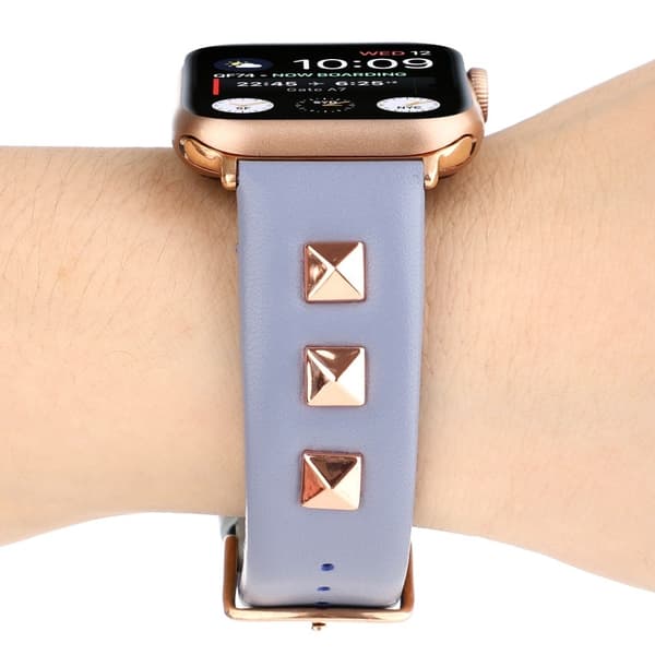 Apple Watch Series 8 (41mm) armband i äkta läder - Mörkblå / Mörkblå Blå