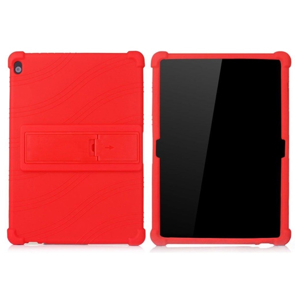 silikone slide-out kickstand design Etui for Lenovo Tab M10 - Rø Red