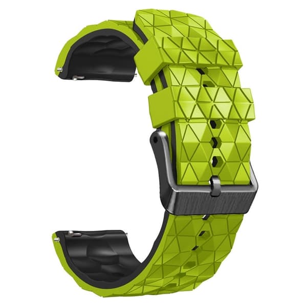 22 mm universal silikoneurrem i ikosaeder-stil - Lime / Lime Green