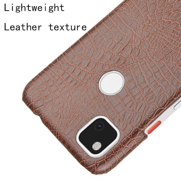 Croco etui - Google Pixel 4a - Brun Brown
