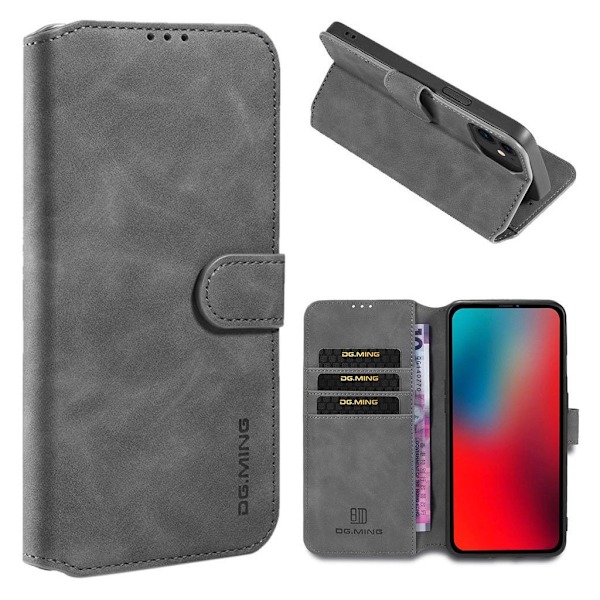 DG.MING iPhone 12 Pro Max retrokuoret - Harmaa Silver grey