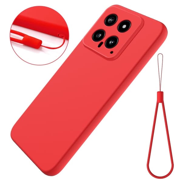 Matta nestesilikoninen kuori Xiaomi 14 - Punainen Red
