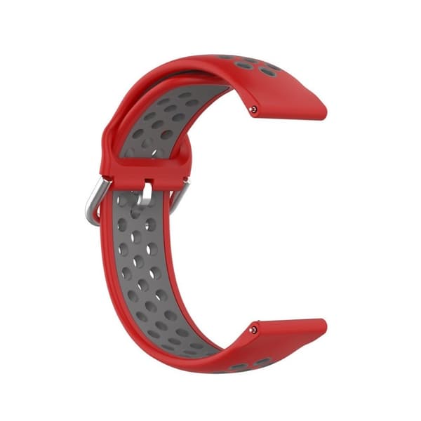 Samsung Galaxy Watch Active / Active 2 - 40mm / 44mm kaksivärinen ranneke - Punainen / Harmaa Red