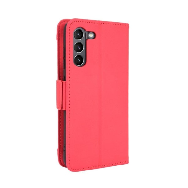 Modernt Samsung Galaxy S21 FE fodral med plånbok - Röd Röd