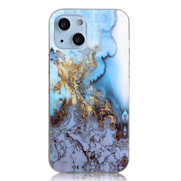 Marble iPhone 14 Plus Suojakotelo - Sininen Marble Blue