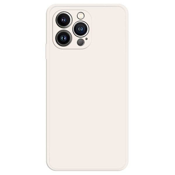 Avfasat gummerat droppskydd för iPhone 14 Pro - Beige Brun