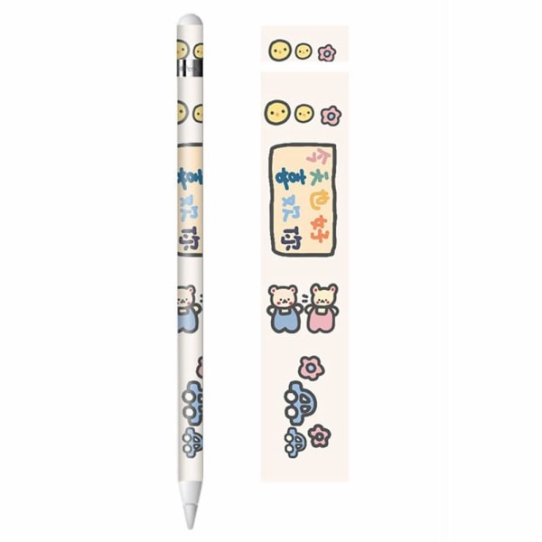 Apple Pencil cool sticker - Chicks Love Bears and Car Multicolor