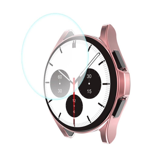 ENKAY Samsung Galaxy Watch 4 Classic (42mm) TPU suojakuori + karkaistua lasia näytönsuoja - Pinkki Pink