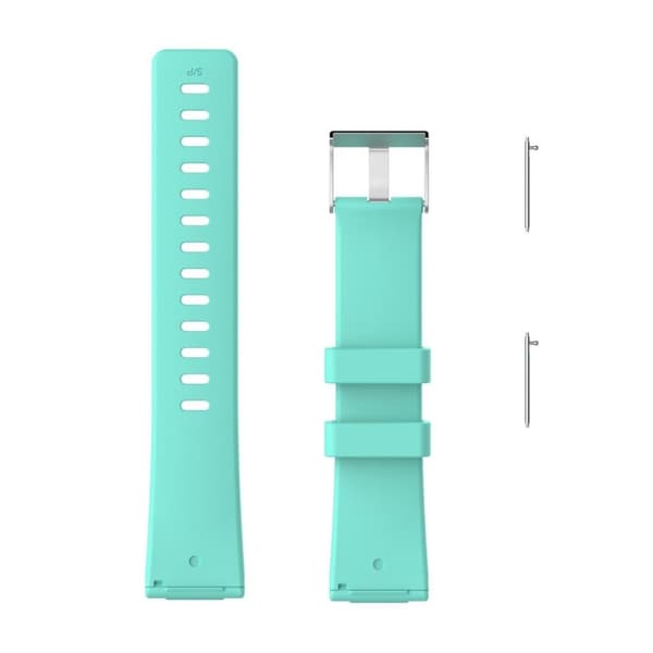 Fitbit Versa fleksibel blød TPE urrem - Størrelse: S / Cyan Green