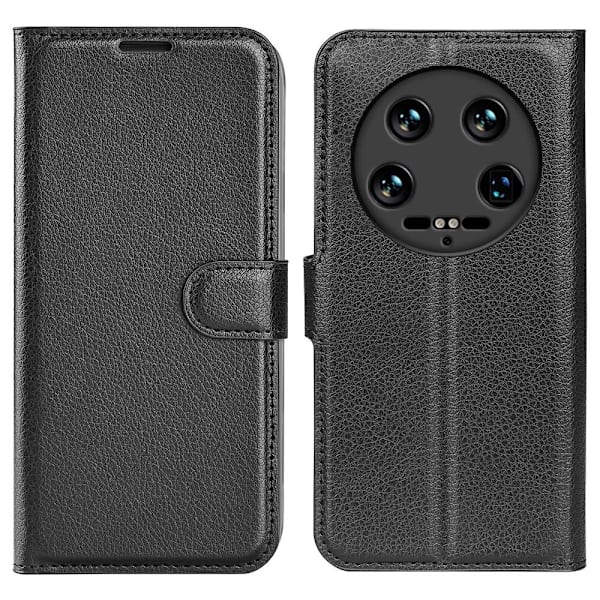 Klassisk Xiaomi 14 Ultra flip etui - Sort Black