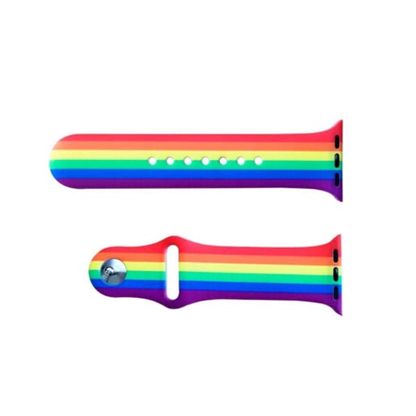 Apple Watch Series 5 44mm rainbow silikon klockarmband multifärg