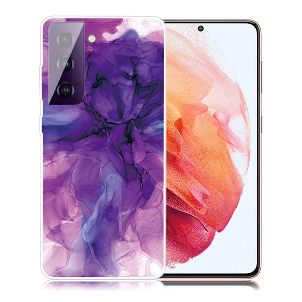 Marmormotiv Samsung Galaxy S21 skal - Drömsk Lila Marmor Lila