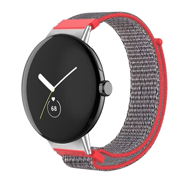 Google Pixel Watch urrem i nylon - Rød / Blå Red