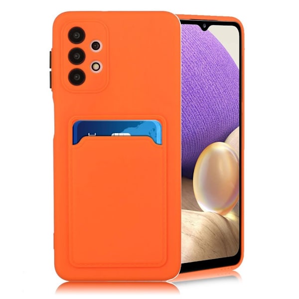 Card Holder Deksel til Samsung Galaxy A32 - Oransje Orange