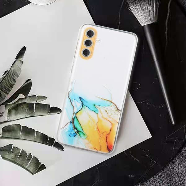 Marble Samsung Galaxy A14 Suojakotelo - Keltainen Yellow