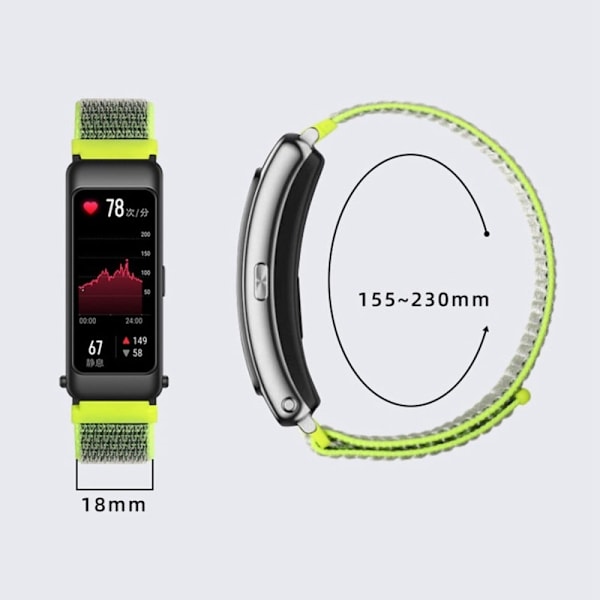 Huawei Band 6 / 3 nylon urrem - Mørkeblå Blue