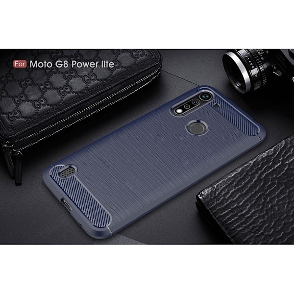 Carbon Flex Motorola Moto G8 Power Lite skal - Blå Blå