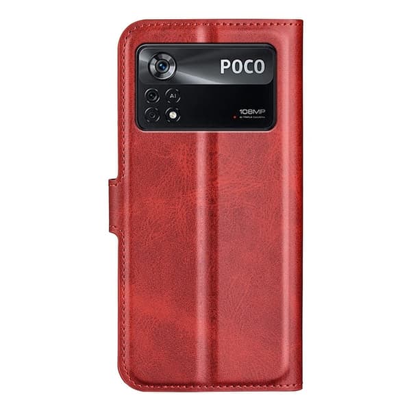 Xiaomi Poco X4 Pro 5G læderetui med pung - Rød Red