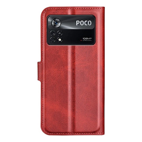Xiaomi Poco X4 Pro 5G nahkainen lompakokkotelo - Punainen Red