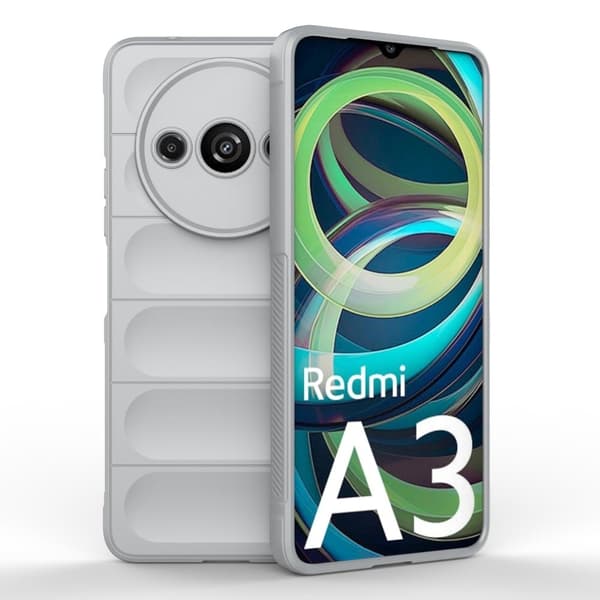 Deksel med mykt grep for Xiaomi Redmi A3 - Lysegrå Silver grey