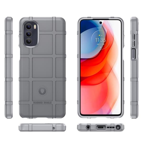 Rugged Shield Motorola Moto G Stylus (2022) skal - Silver/Grå Silvergrå