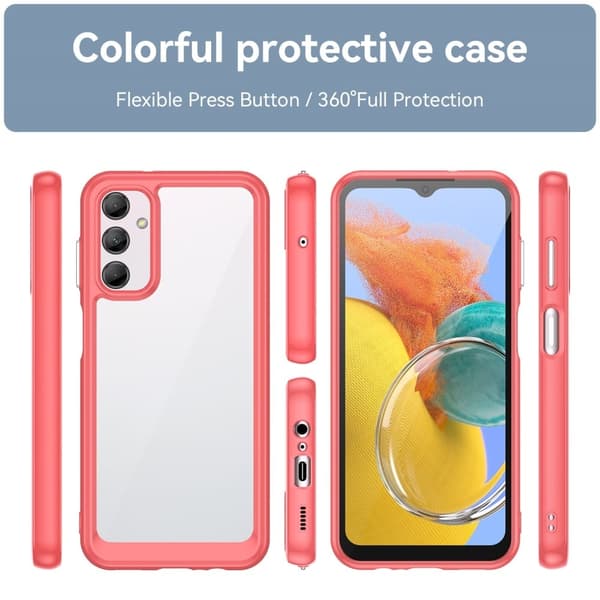 Samsung Galaxy M14 smart akryldeksel - Rød Red