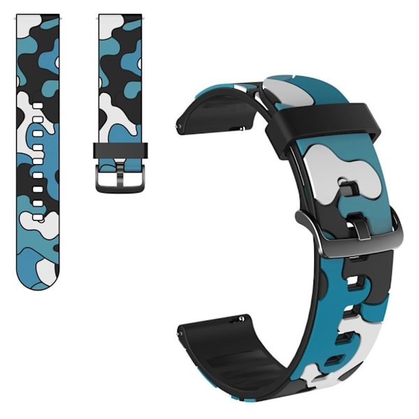20 mm universal urrem med camouflage-tema - Blå Blue