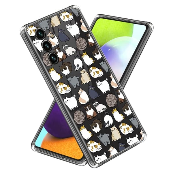 Deco Samsung Galaxy A54 Suojakotelo - Cats Brown