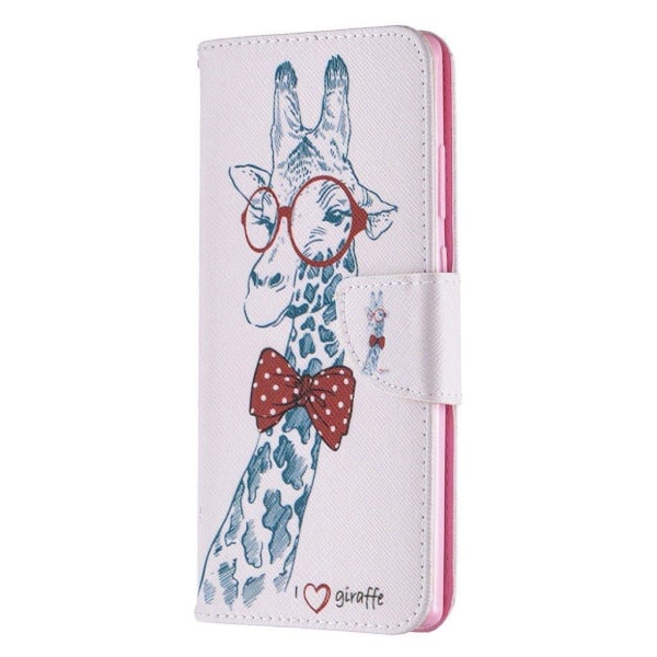 Wonderland Samsung Galaxy Note 20 flip case - Giraffe Silver grey
