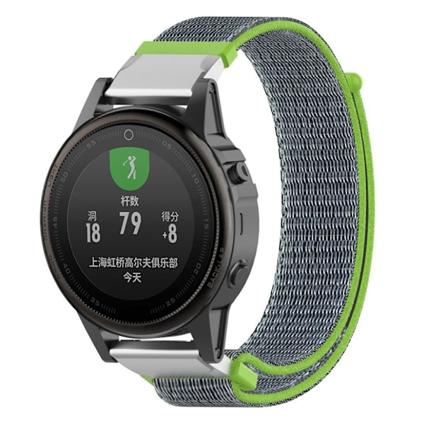 Garmin Fenix ​​5S borrelås nylon - Grønn / Blå Multicolor