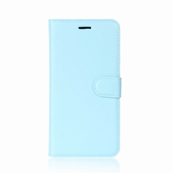 Huawei P20 Pro litchi tekstur PU læder flip etui - blå Blue