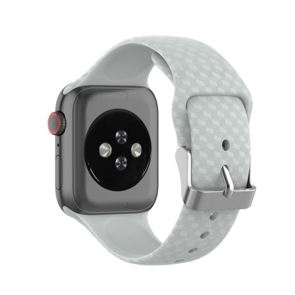 Apple Watch Series 5 40mm 3D Rhinsten silikone Urrem - Grå Silver grey