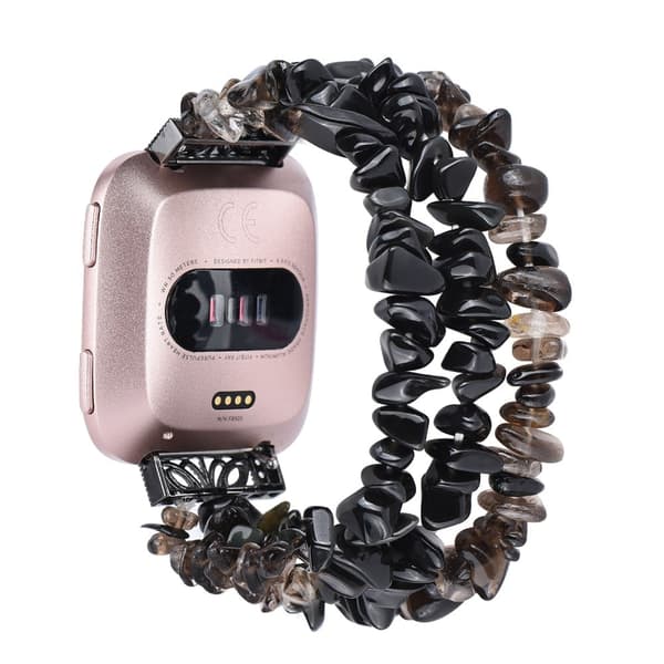 Fitbit Versa 2 / Versa fire rækker urrem i natursten - Sort Black
