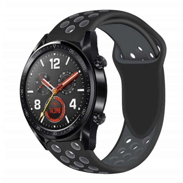 Huawei Watch GT armband i silikonstål - Svart / Grå multifärg