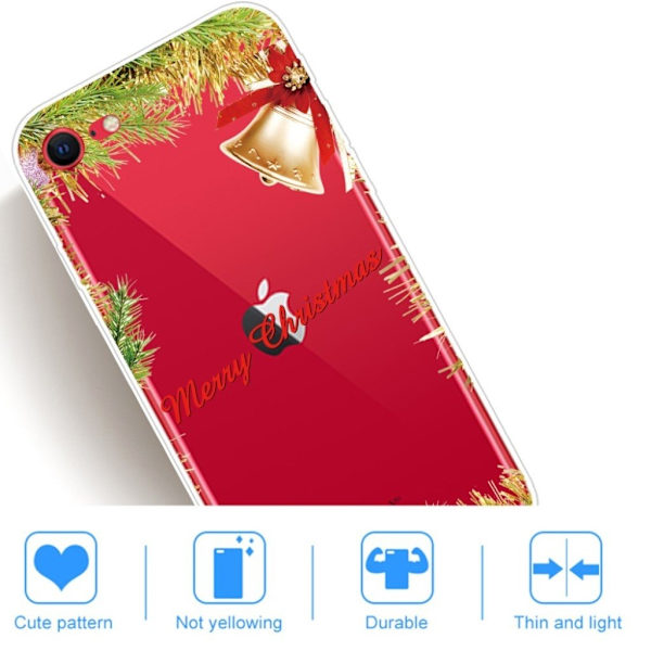 Juleveske til iPhone SE 2020 - Kristtorn Og Bjelle Gold