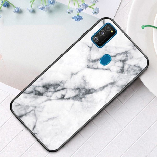 Fantasy Marmor Samsung Galaxy M30s skal - Vit Vit