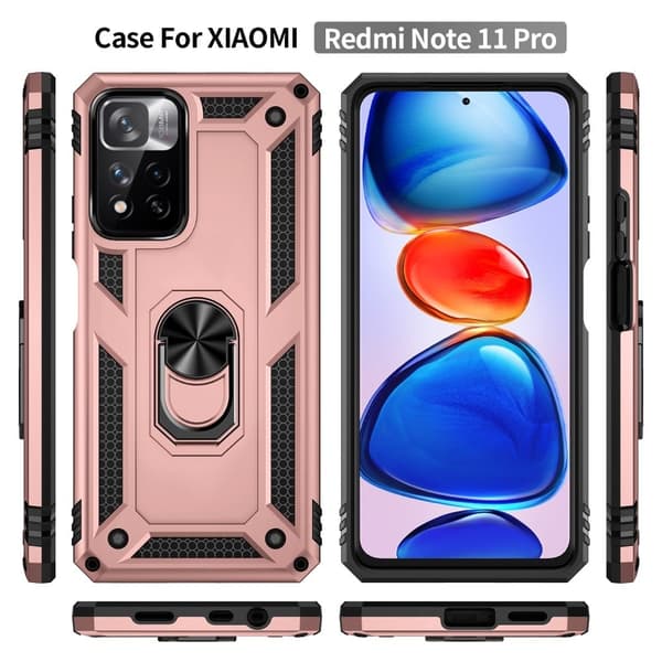Bofink Combat Xiaomi Redmi Note 11 Pro / 11 Pro Plus Etui - Rose Gull Pink