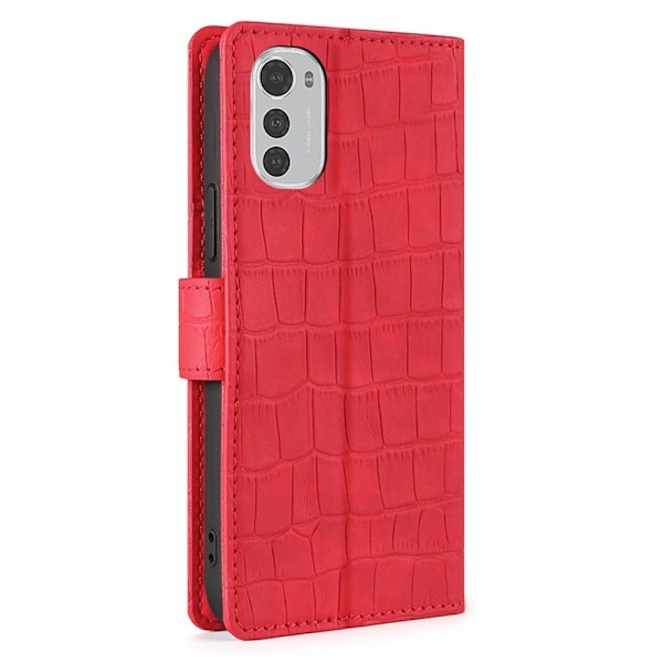 Croco Motorola Moto E32 cover - Rød Red