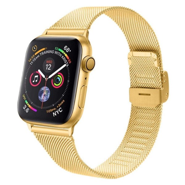 Apple Watch Series 3/2/1 42mm stainless steel watch band - Gold Guld