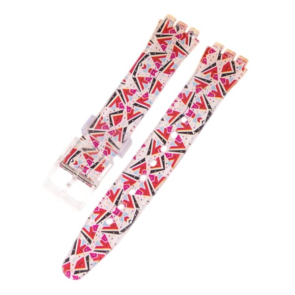 17mm Universal söpö silikoni ranneke - Punainen Kolmio Multicolor
