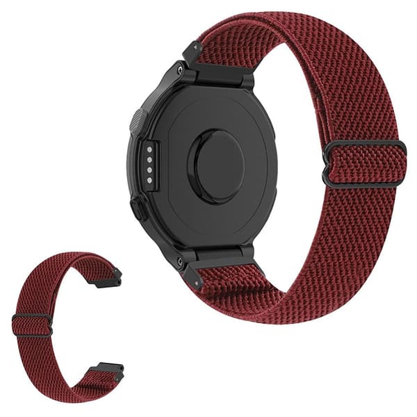 Ainutlaatuinen joustava nylon säädettävä solki Garmin Forerunner kellolle - Punainen Red