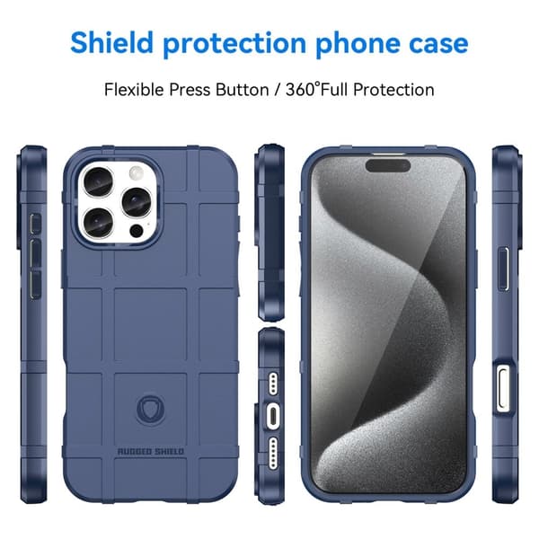 Rugged Shield iPhone 16 Pro deksel - Blå Blue