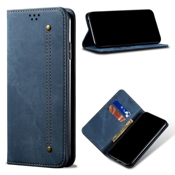Jeans Samsung Galaxy A72 5G flip etui - blå Blue
