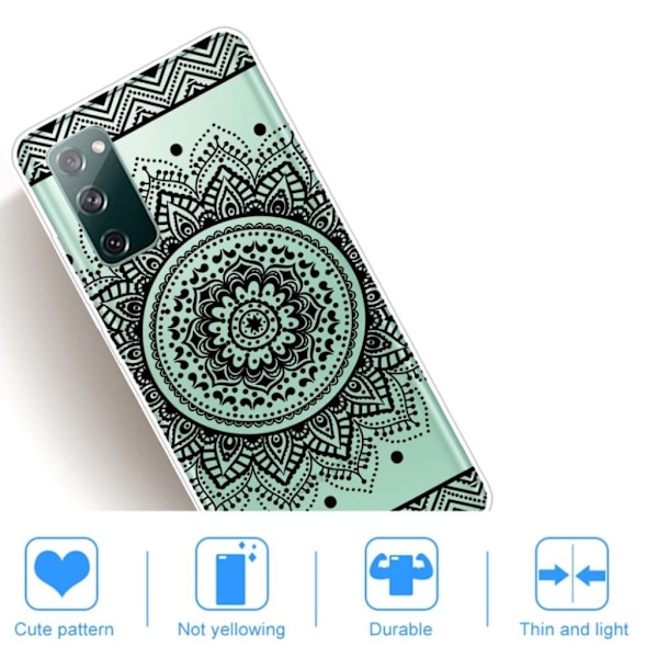 Deco Samsung Galaxy S20 FE 5G / Samsung Galaxy S20 FE skal - Mandala Blomma Svart