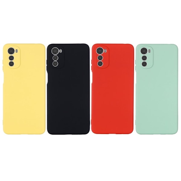 Matte Liquid Silikone Cover til Motorola Moto E32s / E32 - Sort Black