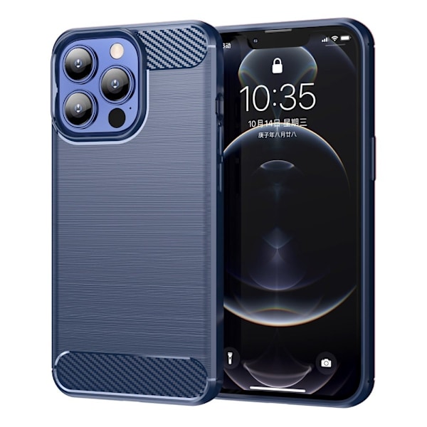 Carbon Flex Suojakotelo iPhone 13 Pro Max - Sininen Blue